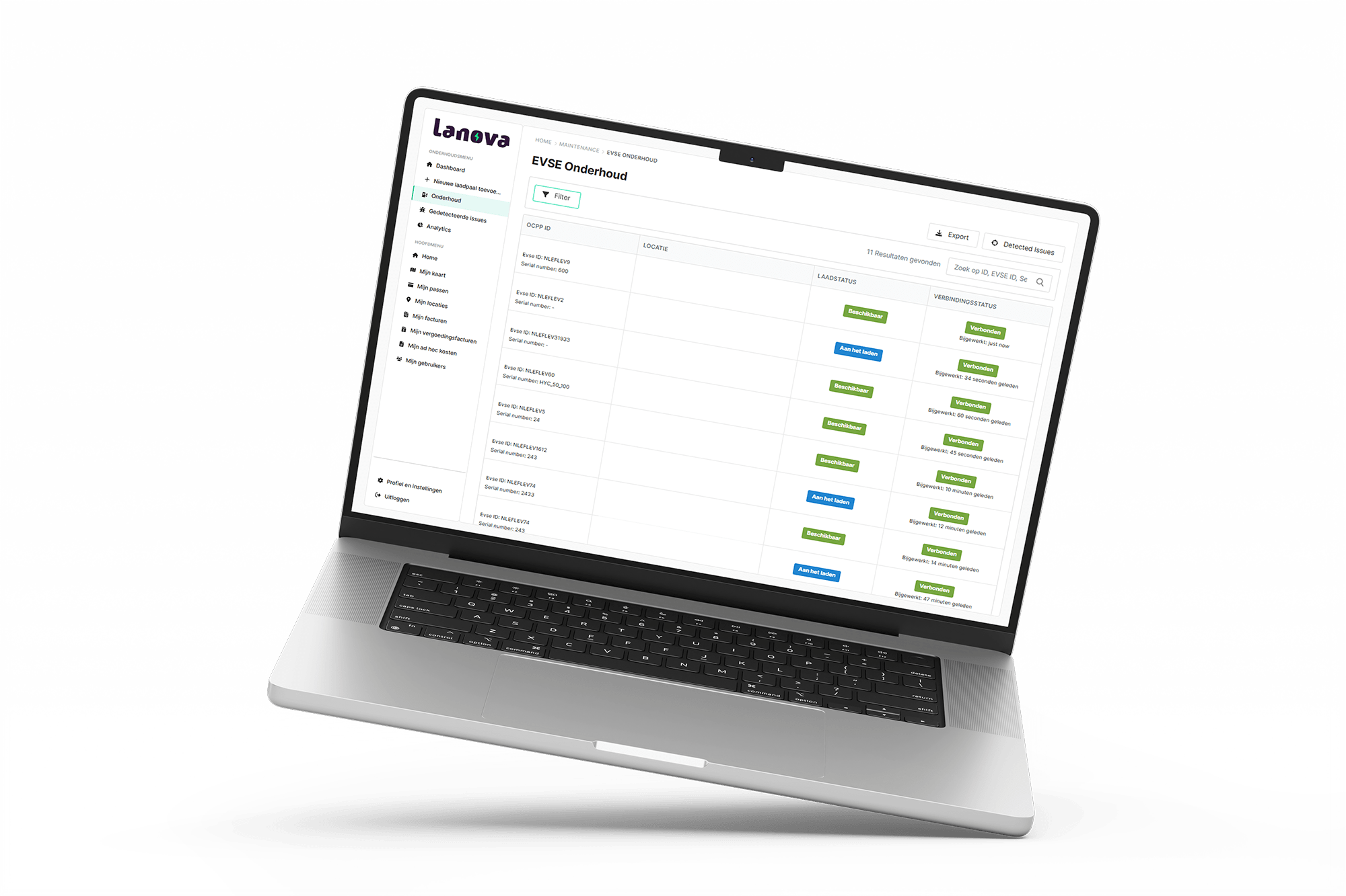 Lanova Connect mockup laptop